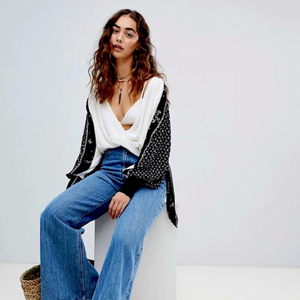 FREE PEOPLE AUXTON THERMAL WRAP TOP | SIZE: SM